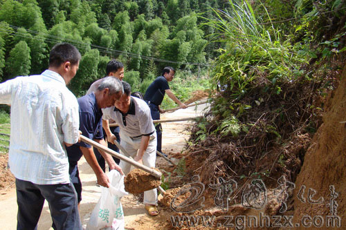 安樂鄉謝坊村36名黨員義務清路障