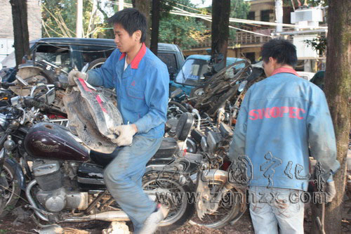 寧化：248輛報廢摩托車被拆解銷毀