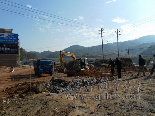 曹坊鄉岔道口景觀工程破土動工