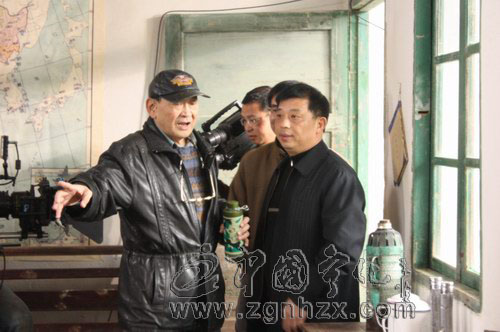 廖金輝看望《我的軍號》劇組人員