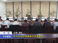 市人大主任徐錚來寧征求意見