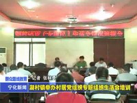 湖村鎮舉辦村居黨組織專題組織生活會培訓