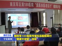 解放軍180醫(yī)院專家在縣醫(yī)院舉行“健康大講堂”活動