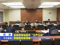 縣政府黨組召開“三嚴三實”專題民主生活會