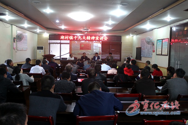 錢鋒到湖村鎮宣講黨的十九大精神