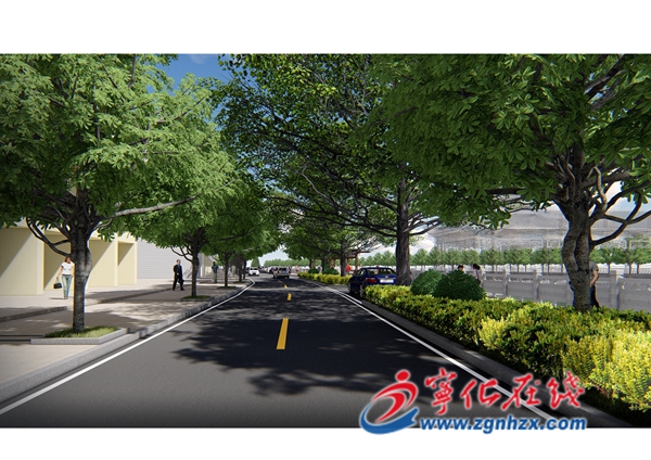 寧化南橫街道路景觀改造工程有序推進