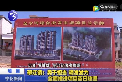 翠江鎮：勇于擔當 精準發力 全面推進項目百日攻堅