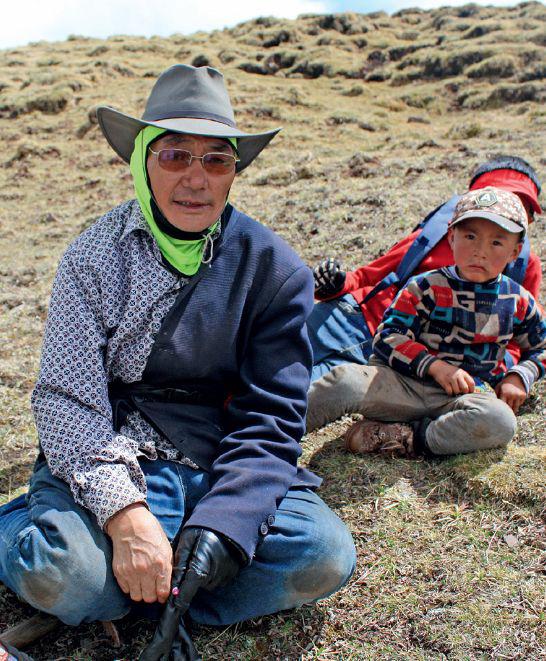 拉加老人，63歲，從100多公里外的莫云鄉來到蘇魯采挖蟲草。因為一些地區沒有蟲草，雜多縣允許縣內人員流動采挖：每人繳納1200元的蟲草采挖費，即可進入蟲草產區。