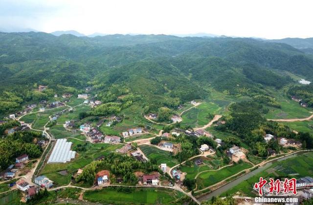 鳥瞰福建尤溪美麗山水 