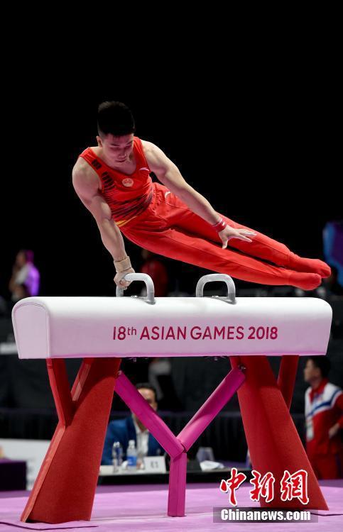 雅加達(dá)亞運(yùn)會林超攀奪體操男子個人全能金牌 