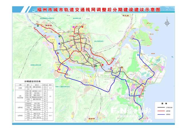 福州地鐵9條線路“全家?！绷料?部分線路站點走向有調整