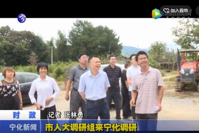 市人大調研組來寧化調研