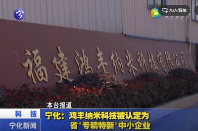 寧化：鴻豐納米科技被認定為省“專精特新”中小企業(yè)