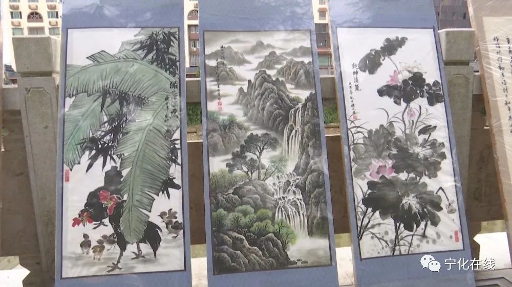 寧化老年書畫展，筆墨丹青頌中華
