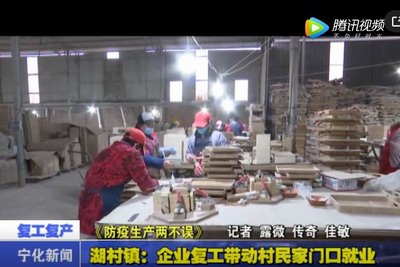 湖村鎮(zhèn)：企業(yè)復(fù)工帶動村民家門口就業(yè)