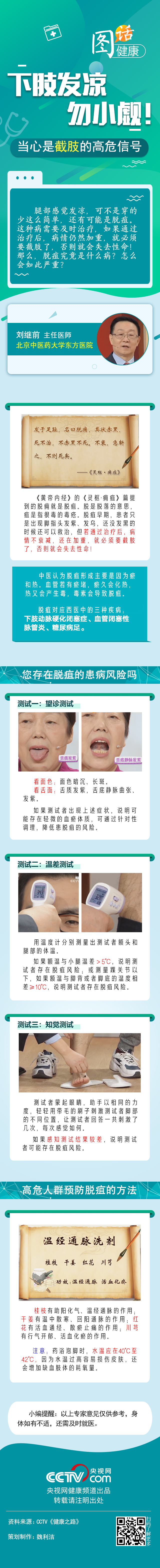 【圖話·健康】下肢發(fā)涼勿小覷！當(dāng)心是截肢的高危信號