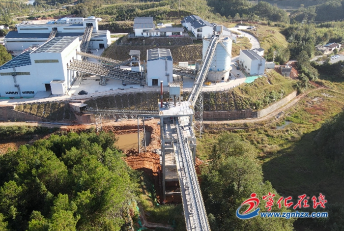 寧化日昌升機制砂項目全線試車運行順利