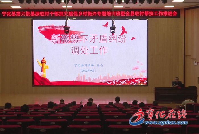 寧化縣第六批縣派駐村干部抓黨建促鄉村振興專題培訓班開班