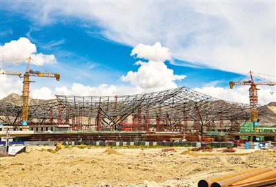 拉薩貢嘎機場新航站樓封頂