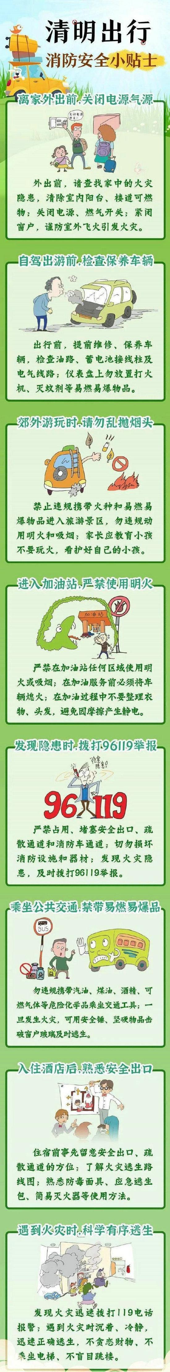 清明出行消防安全小貼士